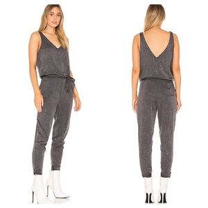 Revolve Chaser Heirloom Acid Wash Gray Jumpsuit small